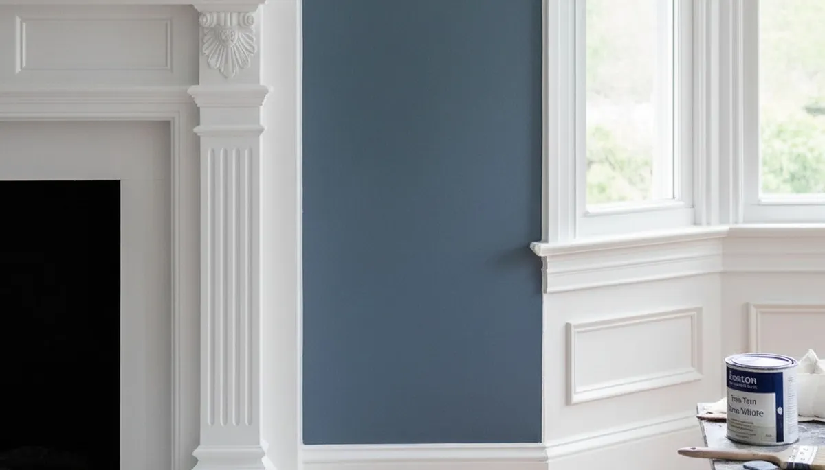 Professional interior trim painting with crisp lines highlighting historic home details in Easton, PA
